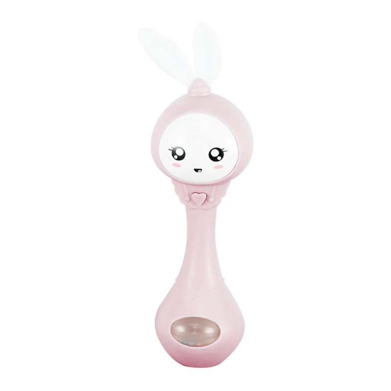 Baby Rattle Toys Animal Cute Rabbit Hand Bells Kids Cartoon Rabbit Toys Sleeping Accompany Animal Shaped Tumbler Rattle