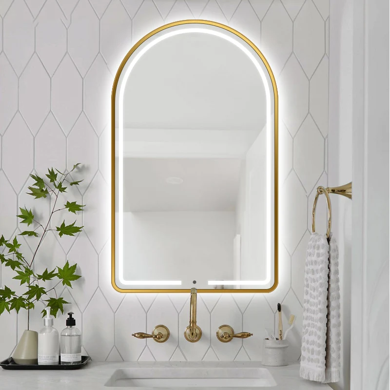 

Aesthetic Bedroom Led Shower Shaving Mirror Makeup Toilet Light Bathroom Mirror Wall Large Espelho Decorativo Home Decor SY50BM