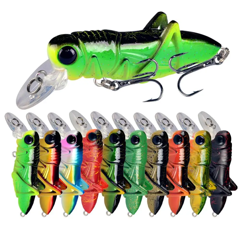 

1PCS 7.5cm/8g Grasshopper Fishing Bait Floating Minnow Hard Baits Squid Wobbler Fishing Lures Artificial Swimbaits Hard Tackle