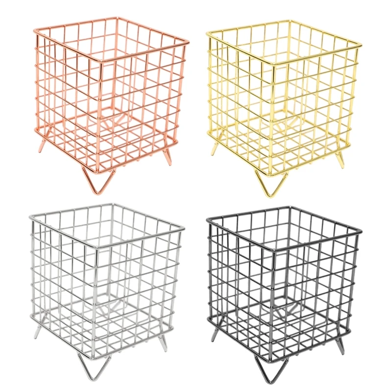 Металлическая корзина для хранения в скандинавском стиле из железной проволоки
