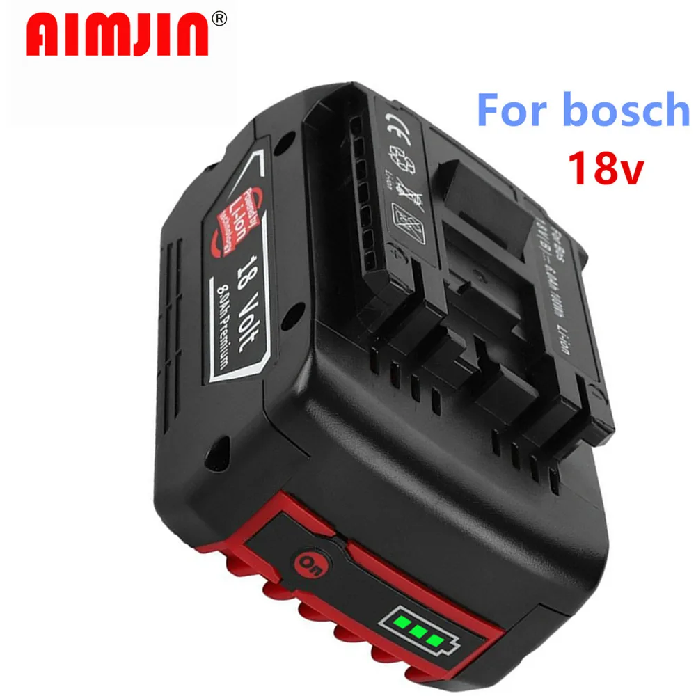 100% Original 18V 6.0/8.0/10ah Rechargeable Lithium Ion Battery for Bosch 18V 6.0A Backup Battery Portable Replacement BAT609
