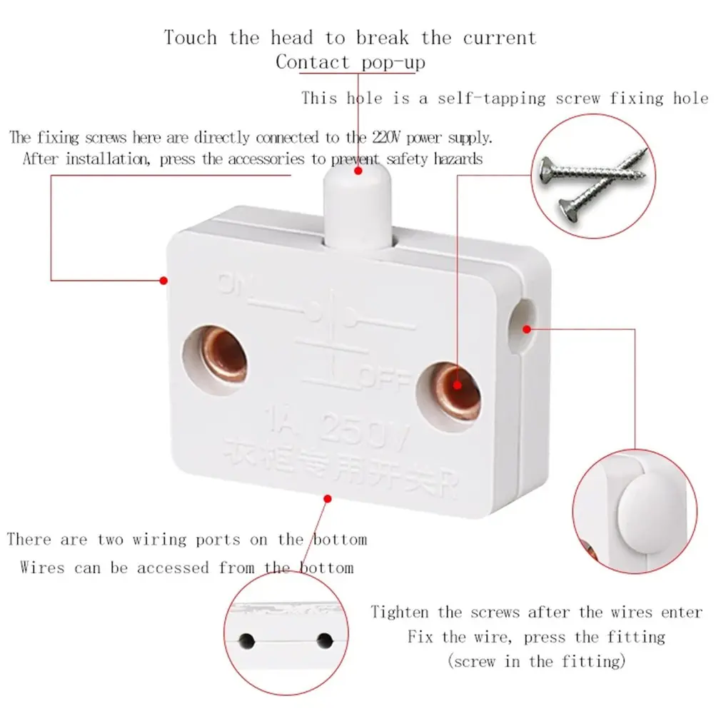 Automatic Lighting Wardrobe Light Switch Door Touch For Bedside Table Wine Cabinet Cupboard Control Closet | Обустройство дома