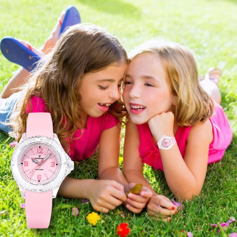 Waterproof Watches Children Silicone Band Girl Cute Small Quartz Wristwatch Teen 14 Years Old 2023 Fashion Boy Wrist Hand Clock