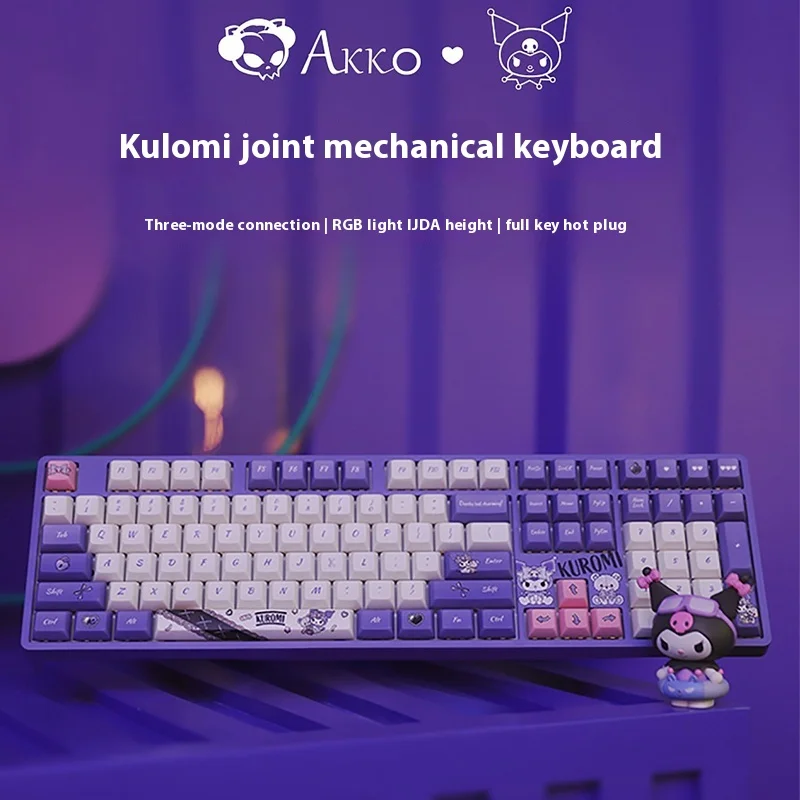 Беспроводная механическая клавиатура Akko 5108b игровая Bluetooth с тремя режимами Rgb