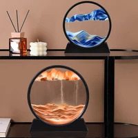 3d quicksand painting ornament nordic modern home living room decoration moving sand picture hourglass office shelf accessories