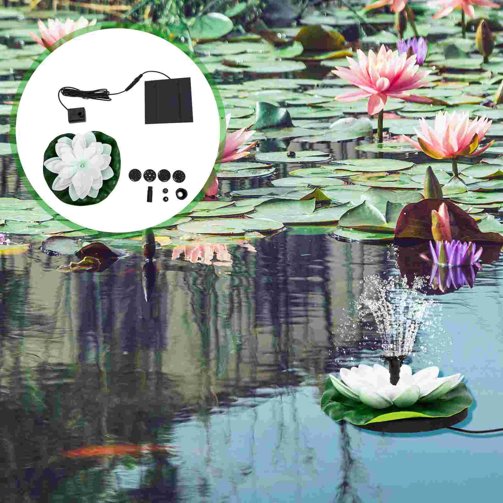 

1 set of Solar Power Fountain Garden Solar Fountain Outdoor Pool Decoration