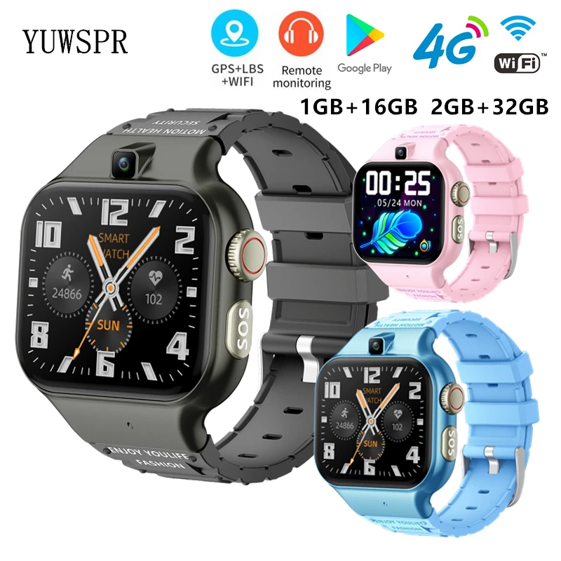 Детские Смарт-часы 2 + 32 ГБ GPS Wi-Fi Bluetooth