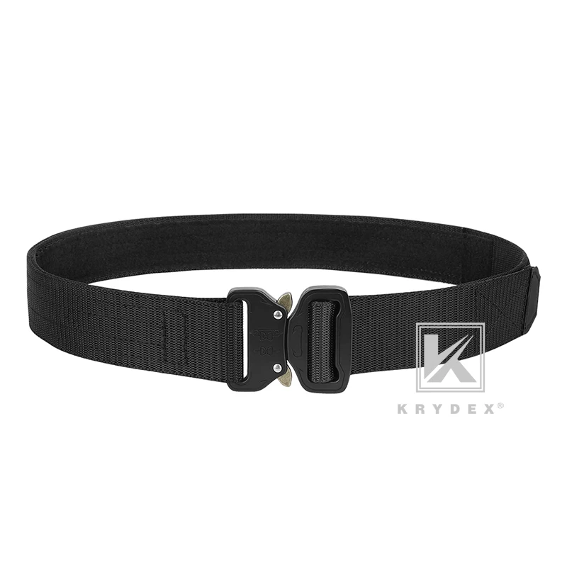 

KRYDEX 1.5” Rigger’s Duty Belt Tactics Hook &Loop Quick Release Hunting Shooting Stiffened 2-Ply Nylon Webbing Metal Buckle Belt