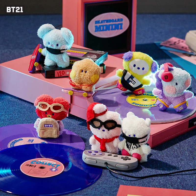 

Bt21 Minini Swing Series Limited Doll Anime Cartoon Cute Plush Kawaii Soft Girl Gift Shooky Rj Chimmy Koya Ornaments Decorations