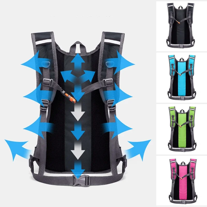 

New 2L Bicycle Riding Running Bag Water Bladder Container Cycling Water Bag Hydration Backpack Reflective Pack Backpack