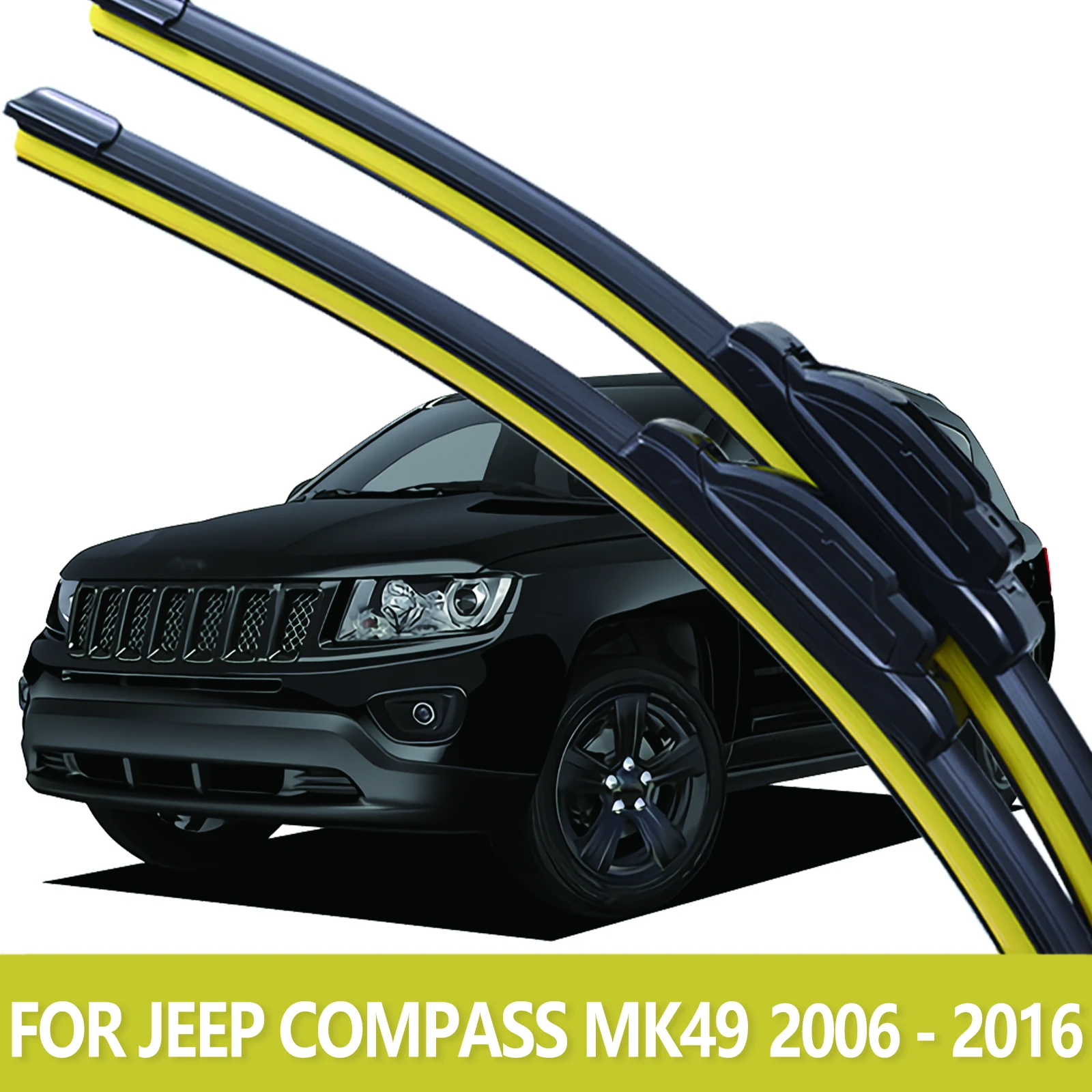 Щетки стеклоочистителя для Jeep Compass MK49 2006-2016 2 шт. автомобильные аксессуары чистки
