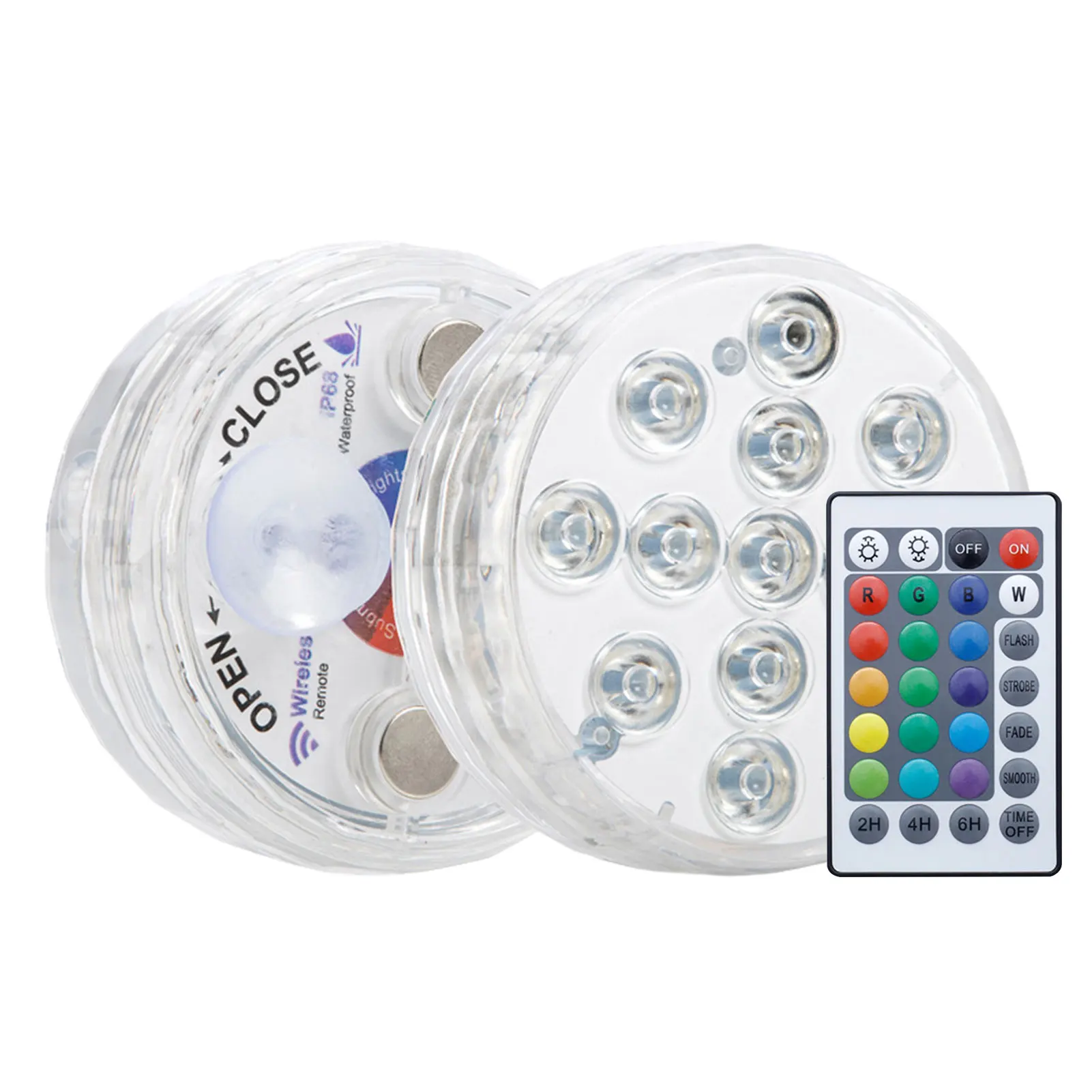 

Submersible LED Lights Waterproof Pool Lights For Inground Pool Magnetic 13 LEDs Underwater Lights For Swimming Pool Fish Tank