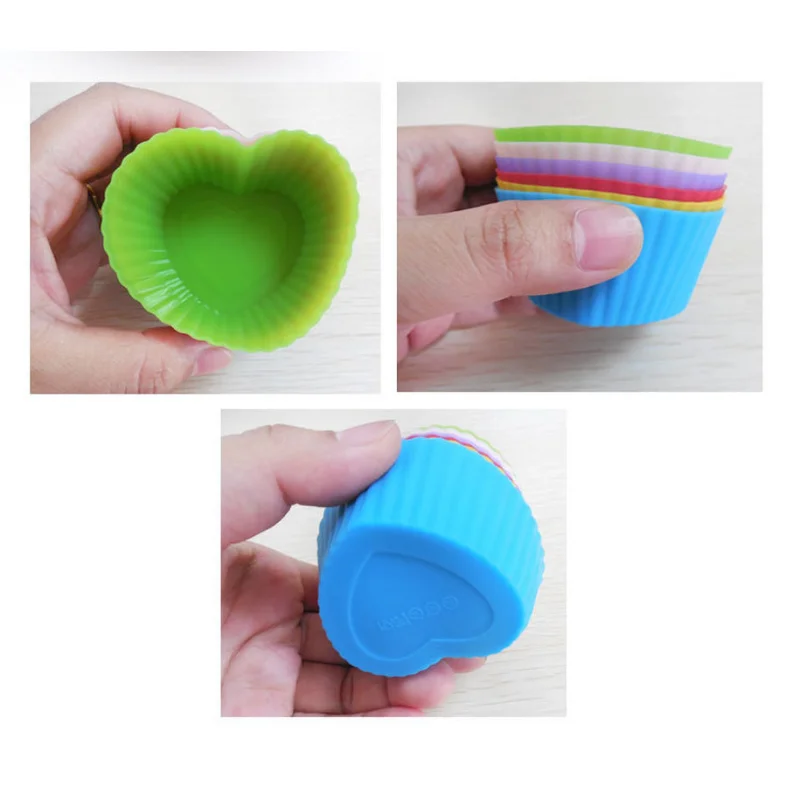 1/3/5 Pcs/Set Silicone Cupcake Baking Molds Cup Set Kitchen Craft Tool Bakeware Pastry Tools Cake Mold |