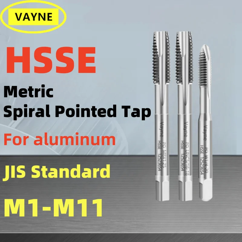

1 шт. VAYNE HSSE JIS метрический спиральный остроконечный метчик M2/2,3*0,4 M2,2/2.5/2,6*0,45 машинный метчик с мелкой резьбойM1M2M3M4M5M6M8M10M11