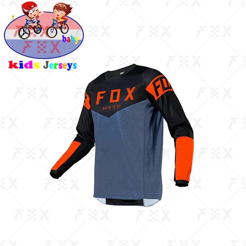 

Kids Quick Dry Motocross Jersey Downhil Mountain Bike DH Shirt MX Motorcycle Clothing http fox kids MTB jersey T-Shirts 2021 boy