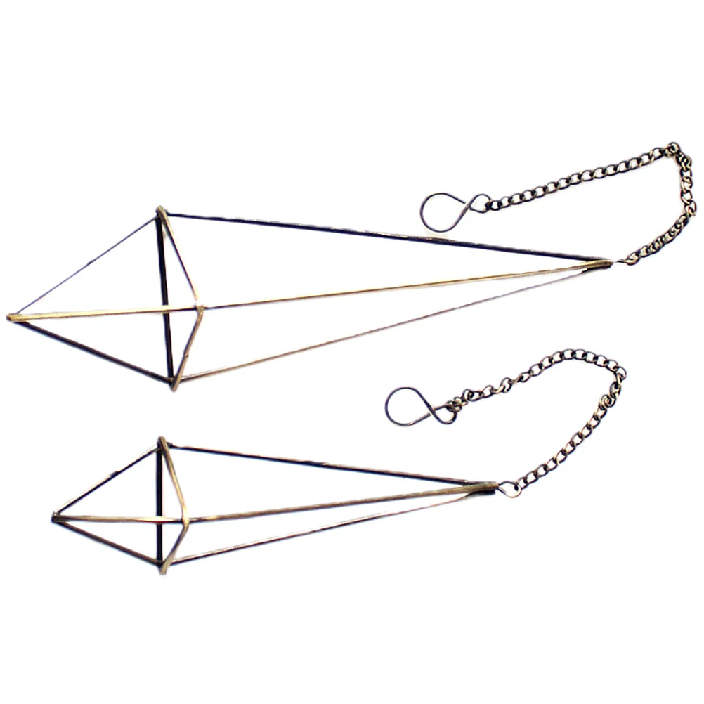 

4pcs Air Hanger Geometric Planter Wall Decor Airplant Rack With Chain
