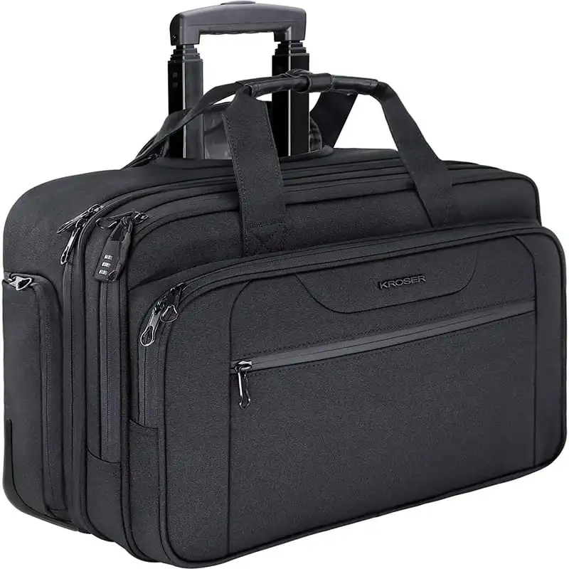 

Laptop Bag Case Wheeled Briefcase For 17.3" Laptop Roller Case Computer Bag for Travel/Business/School/Men/Women