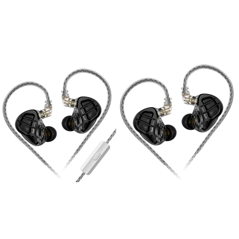 

Наушники-вкладыши KZ Hifi с шумоподавлением, черные (с микрофоном)