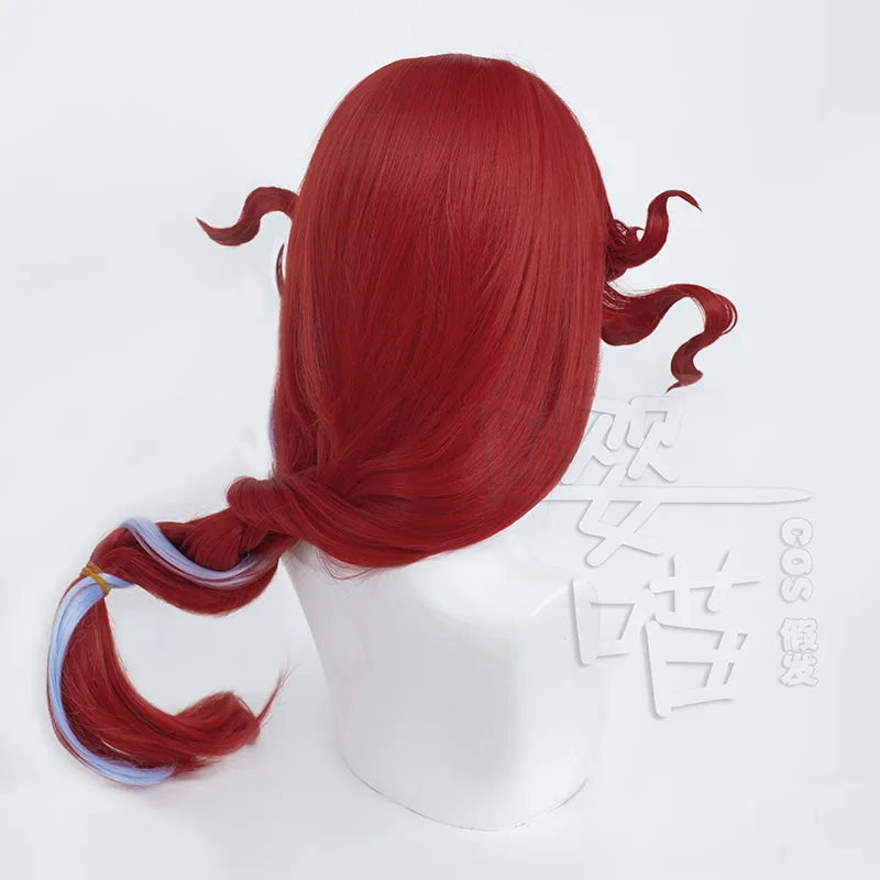 Game Identity V Naiad Grace Косплей Парик 70 СМ Темно-красные термостойкие синтетические
