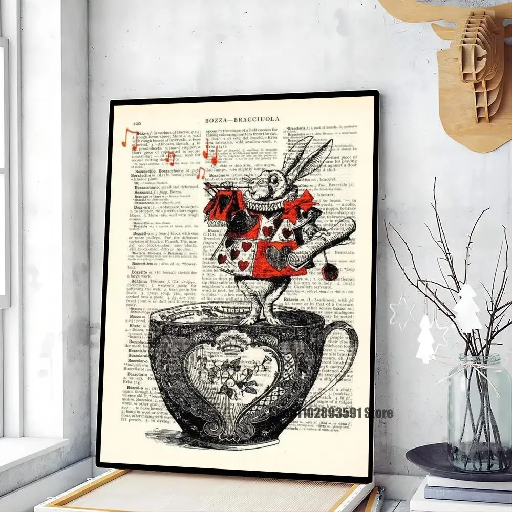 

Плакат Алиса в Стране Чудес печать на холсте классический