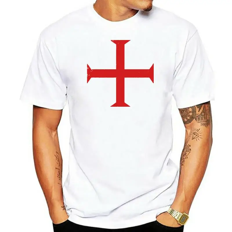 Летняя модная футболка TEMPLAR CROSS II - Rotes Templer Orden Kreuz Templerorden Ordo Red Короткая нового
