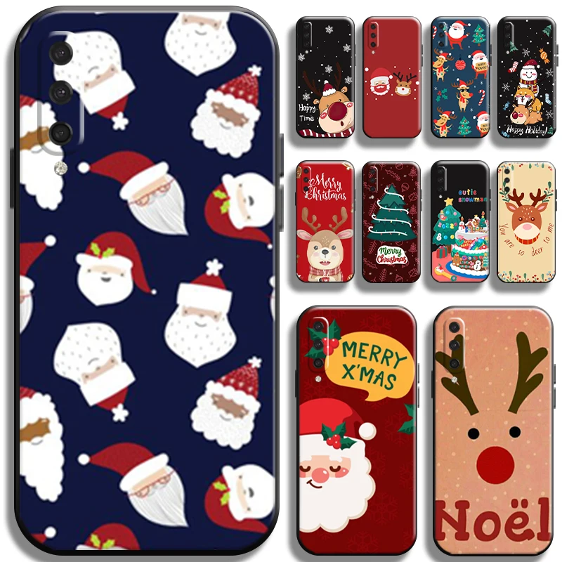 

Christmas Santa Claus Reindeer Phone Case For Xiaomi Mi CC9 Mi CC9e Mi CC9 Pro Cases Funda Cover Soft Black Liquid Silicon