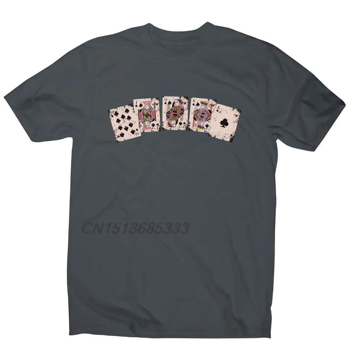 

Royal Flush Awesome Poker Funny Men's Retro T-shirts Unisex Pure Cotton Smooth Fabric Tee Shirts Male Top Quality TShirts Adult