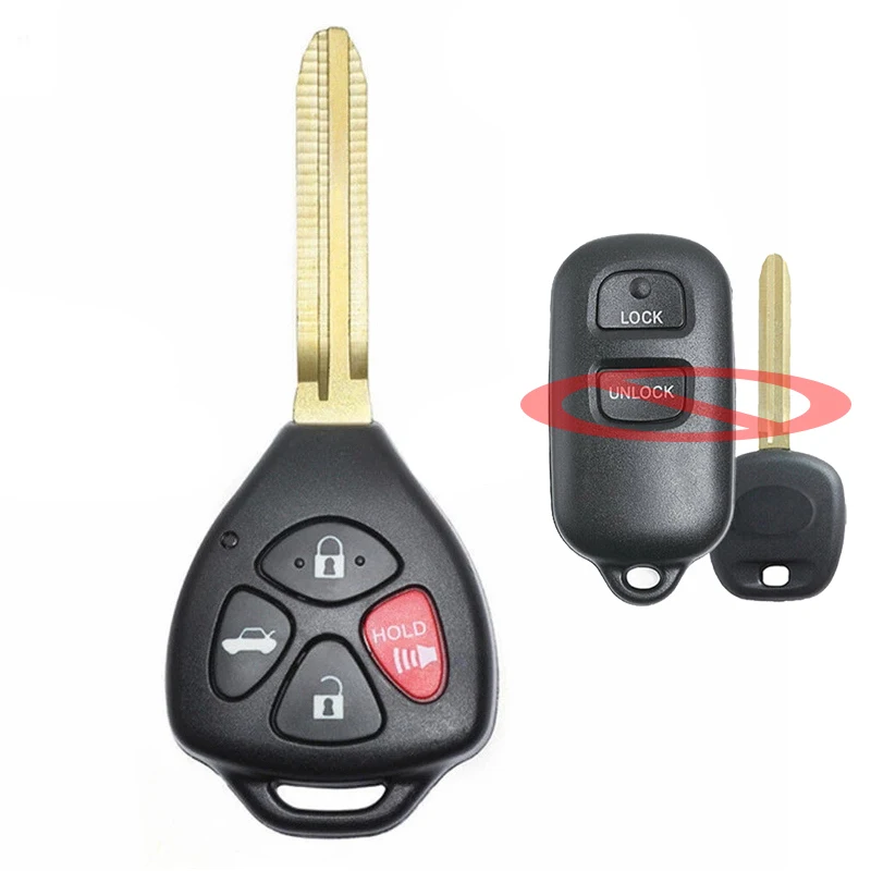 Keyecu GQ43VT14T 4 Buttons 315MHz 4D67 Chip Upgraded Remote Car Key Fob for Toyota Camry Corolla Sienna Matrix Solara