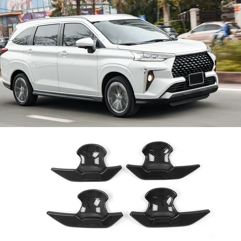 Декоративные Углеродные наклейки на дверную ручку автомобиля для Toyota Avanza Premio Veloz