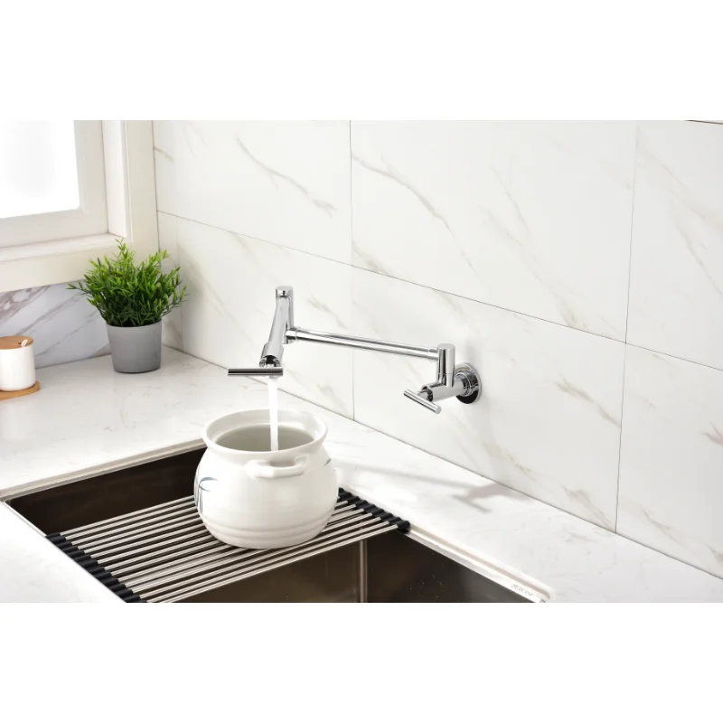 

[Flash Deal]Kitchen Faucet Pot Filler Faucet Wall Mounted Swivel with Excellent Corrosion Resistance and Rust Resistance