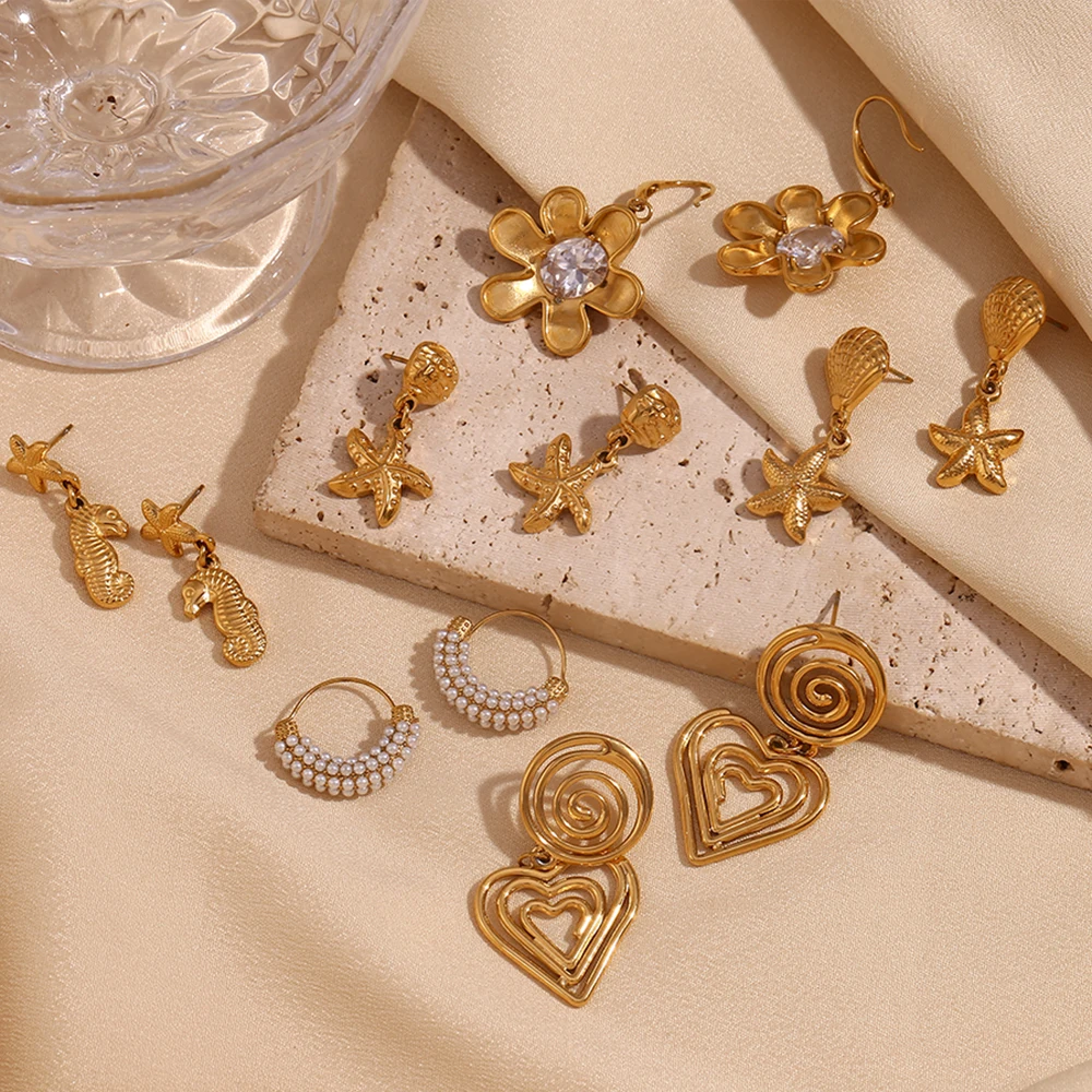 E.B.belle ажурные спиральные круглые подвесные лепестки сердца с фестонами и