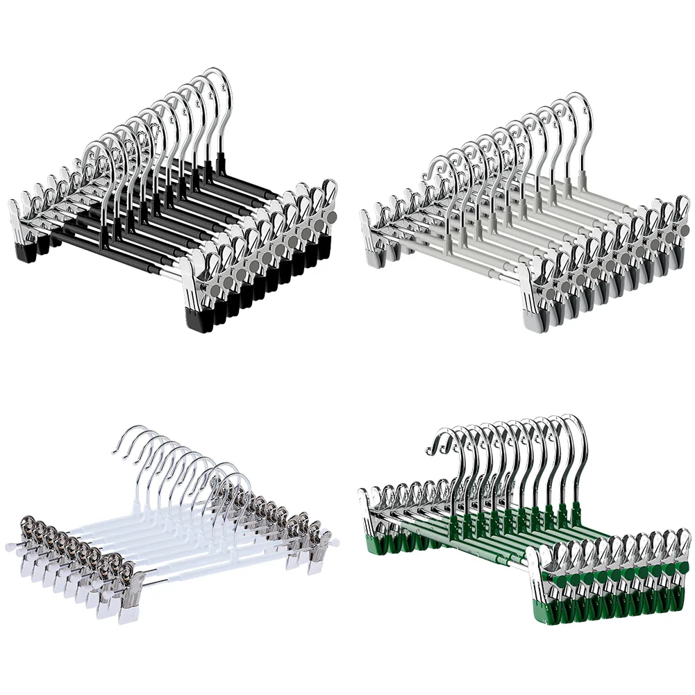 10 шт. металлическая вешалка для брюк с регулируемым зажимом