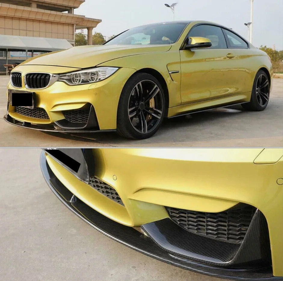 Фото Высококачественный нижний передний сплиттер-спойлер из АБС-пластика для BMW M3 F80 M4 F82 в стиле MP, 2014-2020 гг., аксессуары, обвесы №5