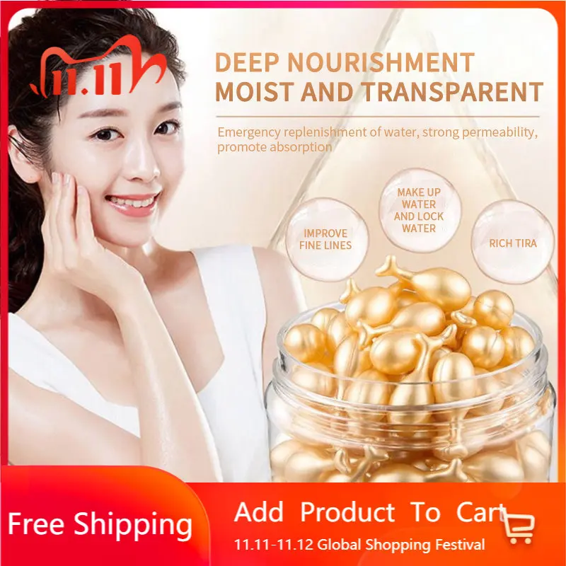 

50/60/100pcs Capsule Serum Eyes Essence Hydrating Remover Dark Circles Wrinkle Anti-puffiness Moisturizing Eye Serum
