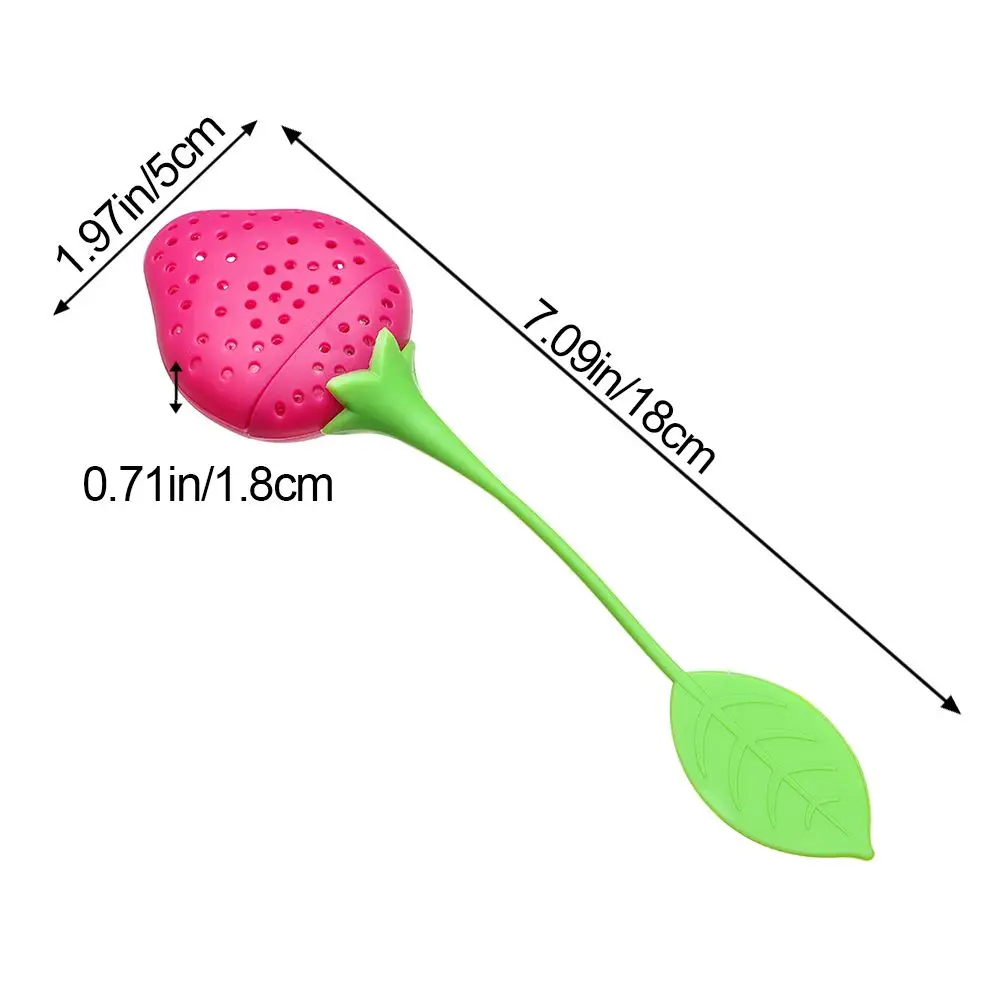 Tea Brewing Device Diffuser Teapot Gadgets Reusable Tea Bag Tea Infuser Coffee Filter Strawberry Teabag Silicone Tea Ball images - 6