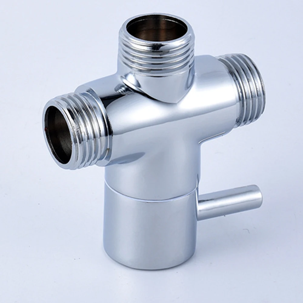 Тройной Т-образный Переключающий Клапан Полированный Хромированный Адаптер