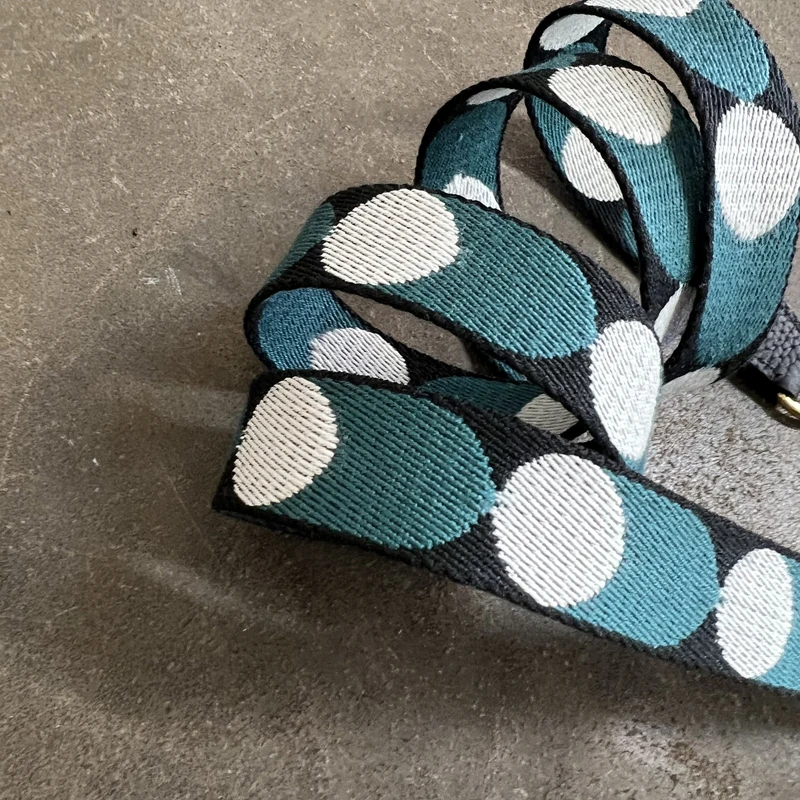 Evelyn Bag Belt Customization/Cowhide Material Bag Belt Shoulder/One-inch Wide Polka-dot Pattern Shoulder Strap