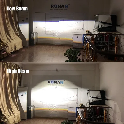 Ronan 40 Вт светодиодные фары H1 H4 H7 9005/9006 с белым и желтым светом — изображение продукта