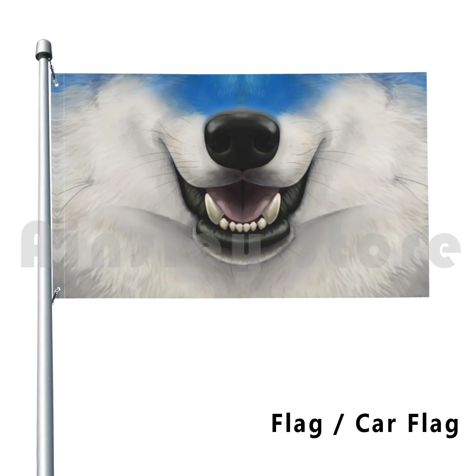 

Blue Wolf Face Outdoor Decor Flag Car Flag 2877 Gray Wolf Timber Wolf Timber Blue Ice Canine Canid Lupine Lupus