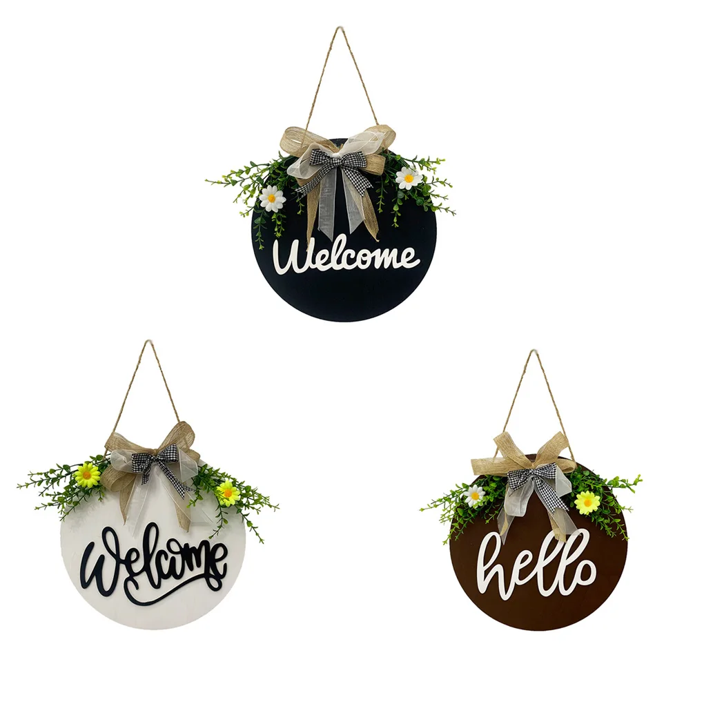 

Приветствуется висячий декоративный венок, венок на входную дверь, праздничные предметы, деревенский венок на крыльцо, Висячие таблички, ук...