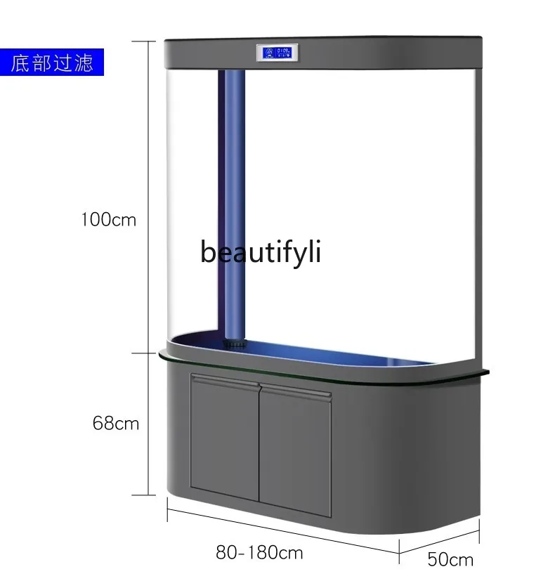 Нижний фильтр для аквариума безводный с автоматической циркуляцией средний и