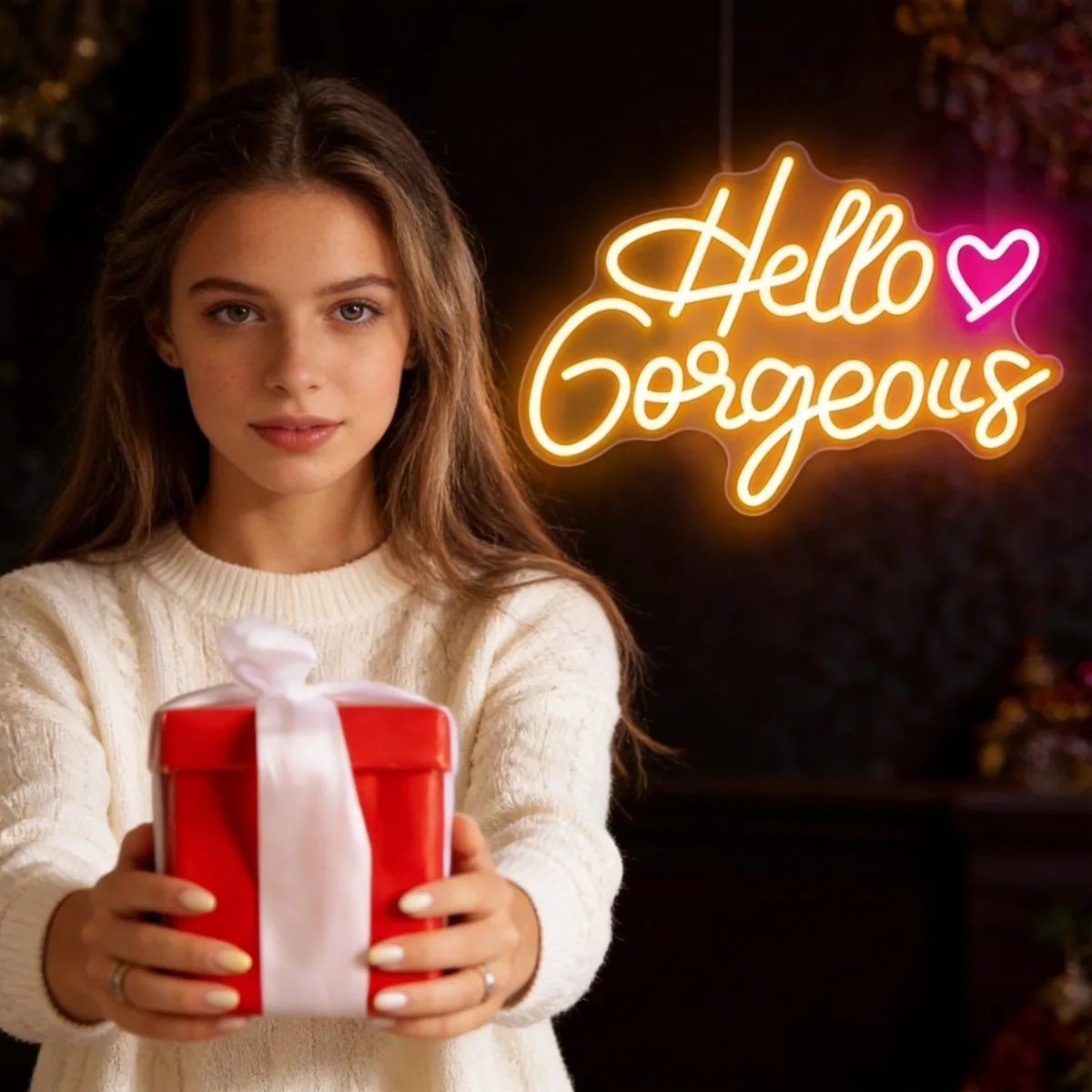 Фото Неоновые вывески Hello Gorgeous, светодиодный декор для стен Arrinew Gaming, подарки для геймеров, для спальни подростков, мальчиков и девочек, игровой комнаты, принадлежности для вечеринок №4