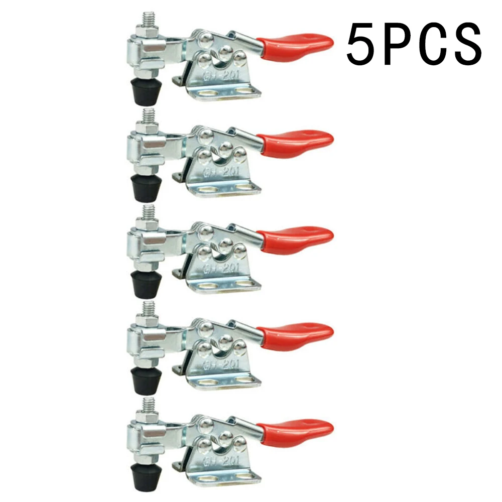 

Supplies Toggle Clamp 5PCS Fixtures Galvanized Grip Hand tool Holding Capacity Iron Quick Horizontal Replacement