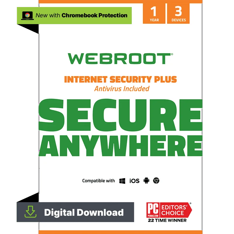 

Security Plus with Antivirus Protection for 3 Devices, 1-Year Subscription – Windows/Chrome/MacOS/Android/ iOS [Digital Downlo