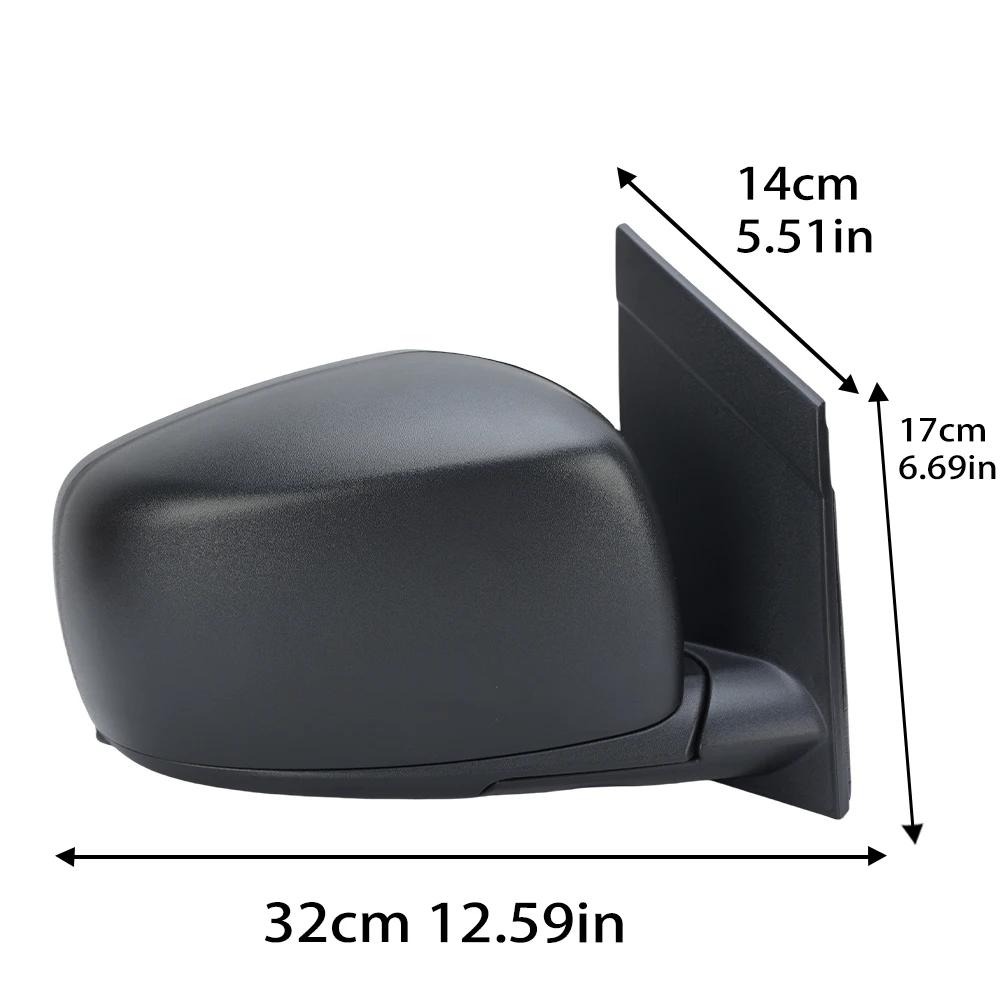 5-проводное боковое зеркало заднего вида в сборе для Dodge Grand Dragon 2011-2020 черное с