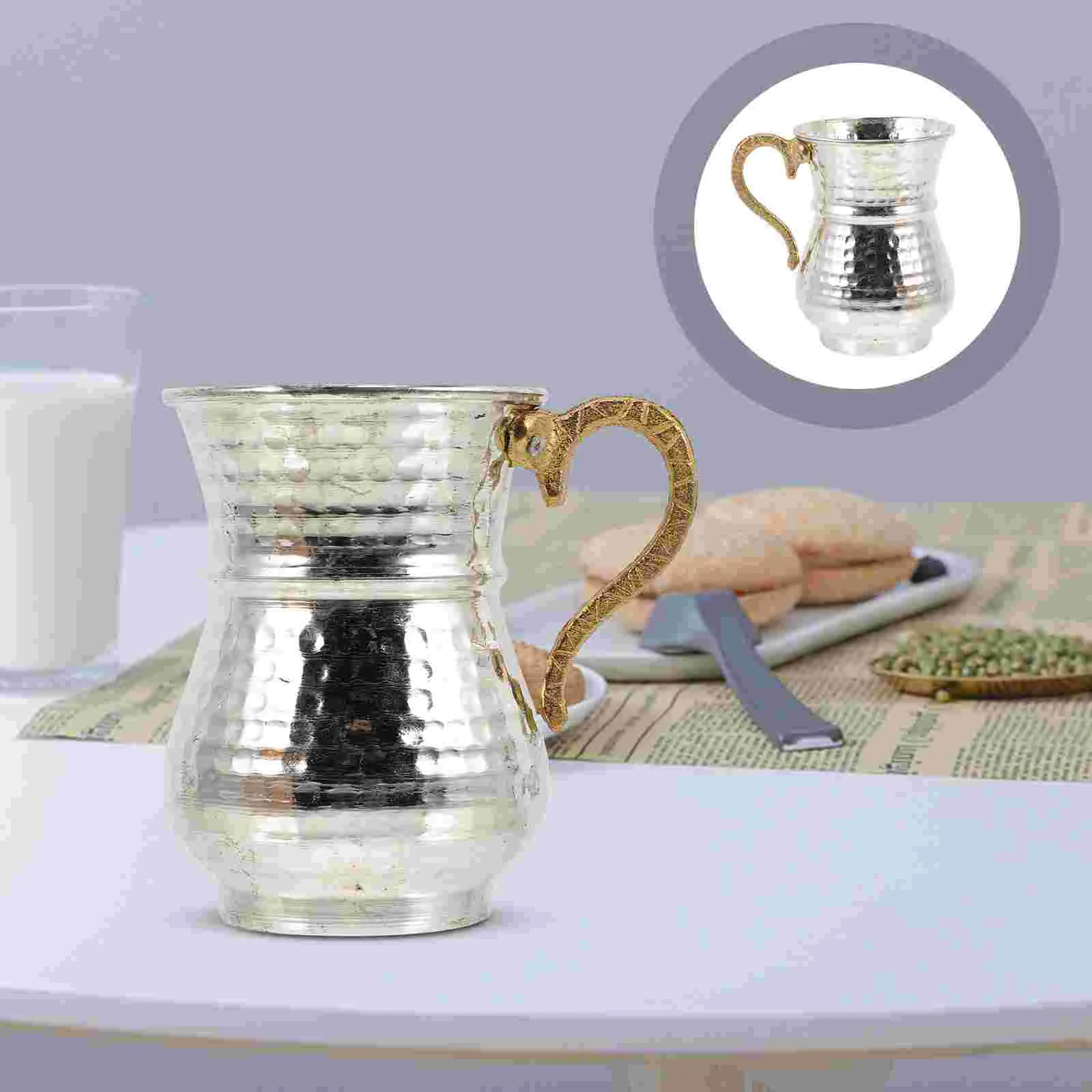 

Coffee Cup Frothingjug Dispenser Latte Pot Turkish Pitcher Cezve Maker Cappuccino Steam Pitchers Vintage Beverage Leakproof