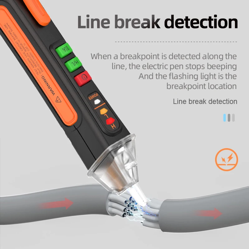 Детектор напряжения умный бесконтактный Тестер Напряжения ручка-измеритель 12-1000