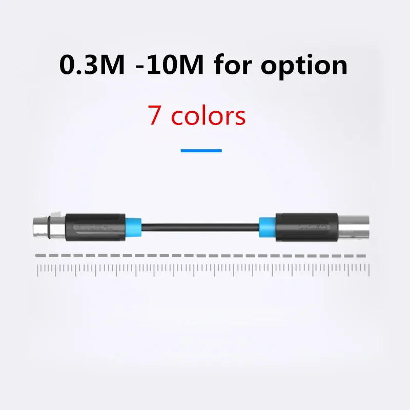 Кабель XLR 3-контактный штекер-гнездо аудиокабель Canon экранированный 1 шт. для