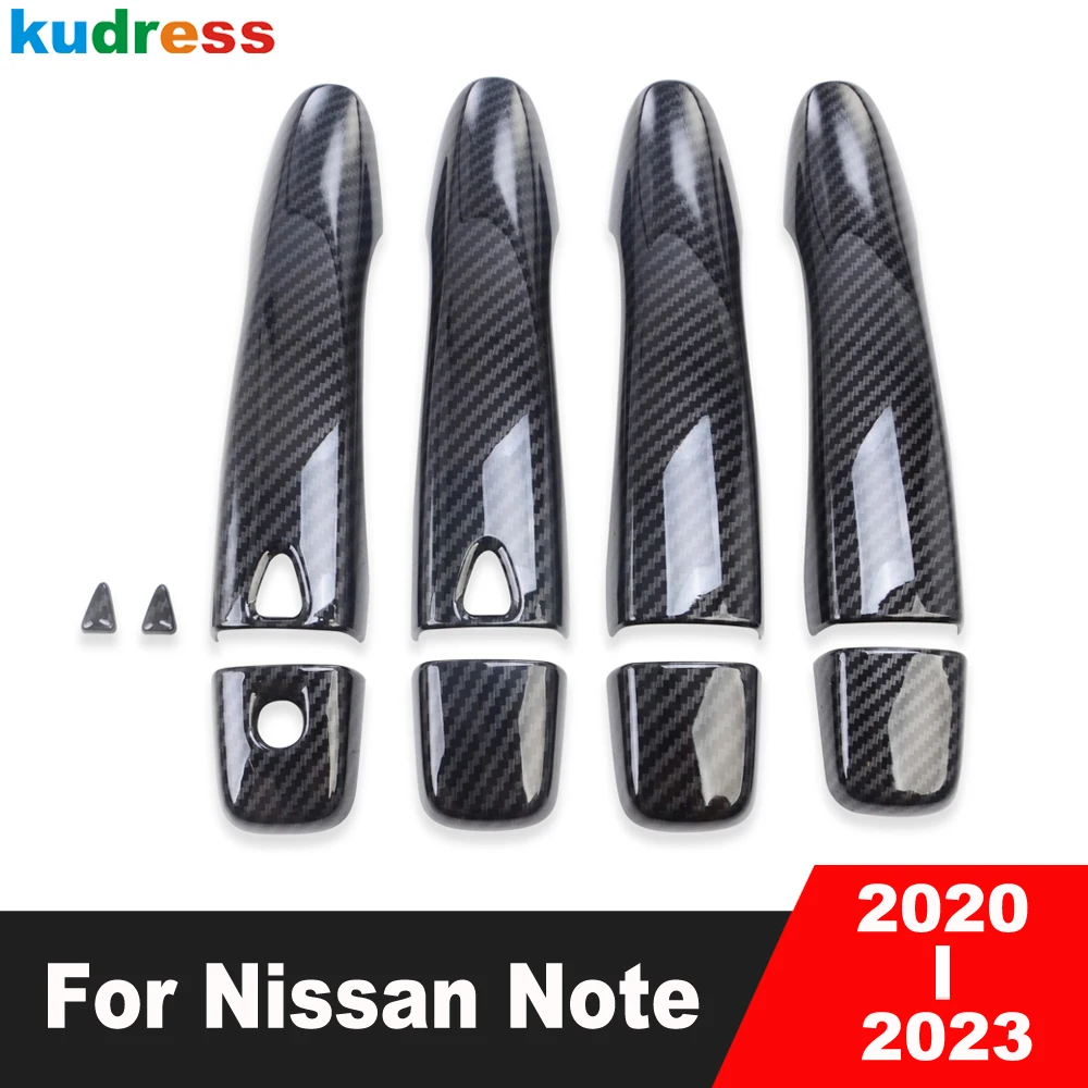 

For Nissan Note 2020 2021 2022 2023 Carbon Fiber Side Door Handle Cover Trim Car Decoration Molding Exterior Accessories