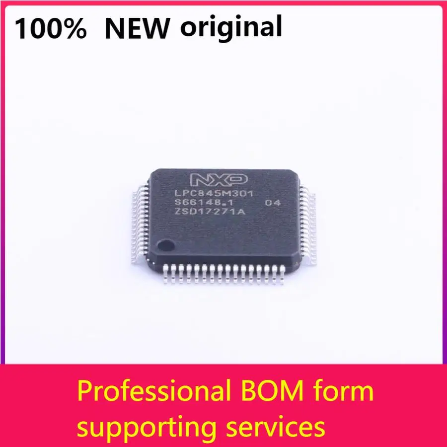 

MCU 32-Bit LPC845 ARM Cortex-M0+ RISC 64KB Flash 1.8V to 3.6V 64-Pin LQFP Tray - Trays LPC845M301JBD64E 100% original